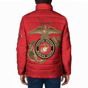 Montford Point Marines Padded Jacket The Right To Fight - Red