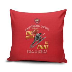 Montford Point Marines Pillow Cover The Right To Fight - Red