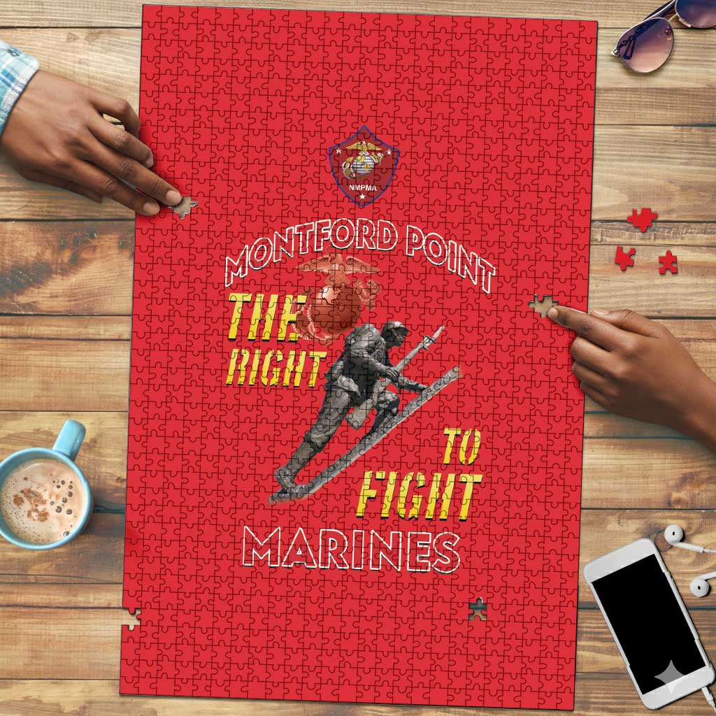 Montford Point Marines Puzzle The Right To Fight - Red