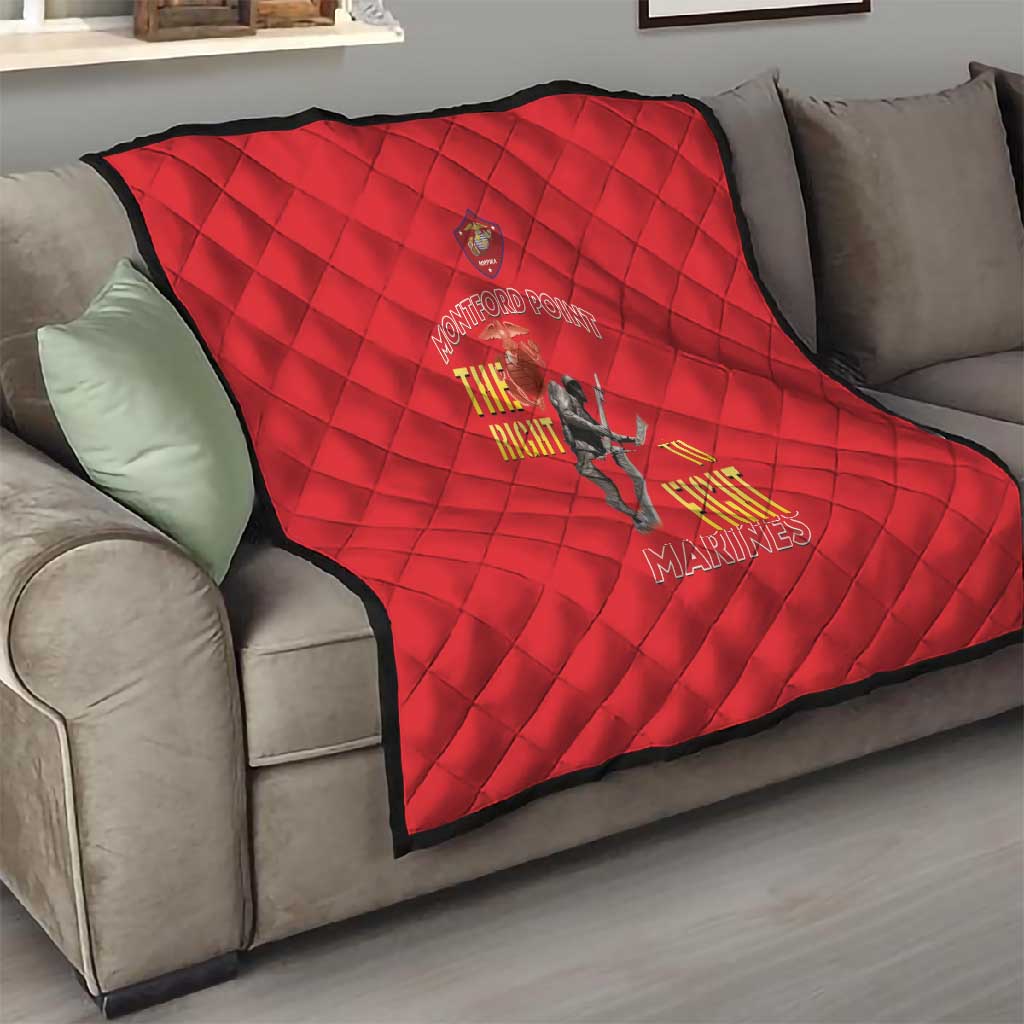 African American Heroes Quilt Montford Point Marines - Red - African Pride