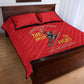 African American Heroes Quilt Bed Set Montford Point Marines - Red - African Pride