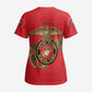 Montford Point Marines Scrub Top The Right To Fight - Red - African Pride
