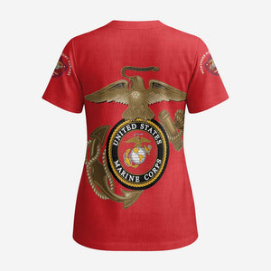Montford Point Marines Scrub Top The Right To Fight - Red - African Pride