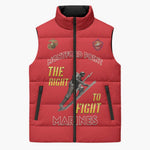 Montford Point Marines Sleeveless Puffer Jacket The Right To Fight - Red
