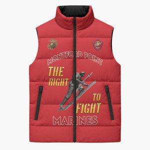 Montford Point Marines Sleeveless Puffer Jacket The Right To Fight - Red