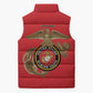 Montford Point Marines Sleeveless Puffer Jacket The Right To Fight - Red