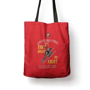 Montford Point Marines Tote Bag The Right To Fight - Red