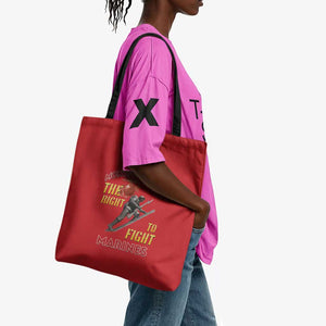 Montford Point Marines Tote Bag The Right To Fight - Red