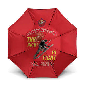 Montford Point Marines Umbrella The Right To Fight - Red