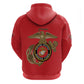 African American Heroes Zip Hoodie Montford Point Marines - Red - African Pride