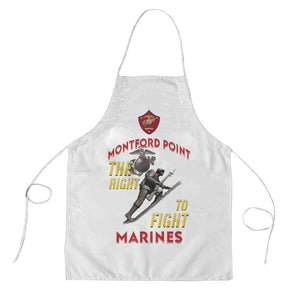 Montford Point Marines Apron The Right To Fight - White