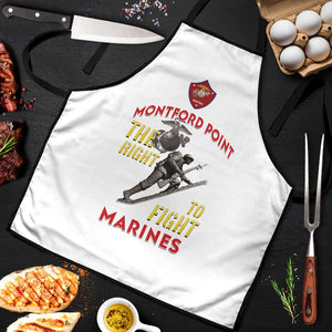 Montford Point Marines Apron The Right To Fight - White