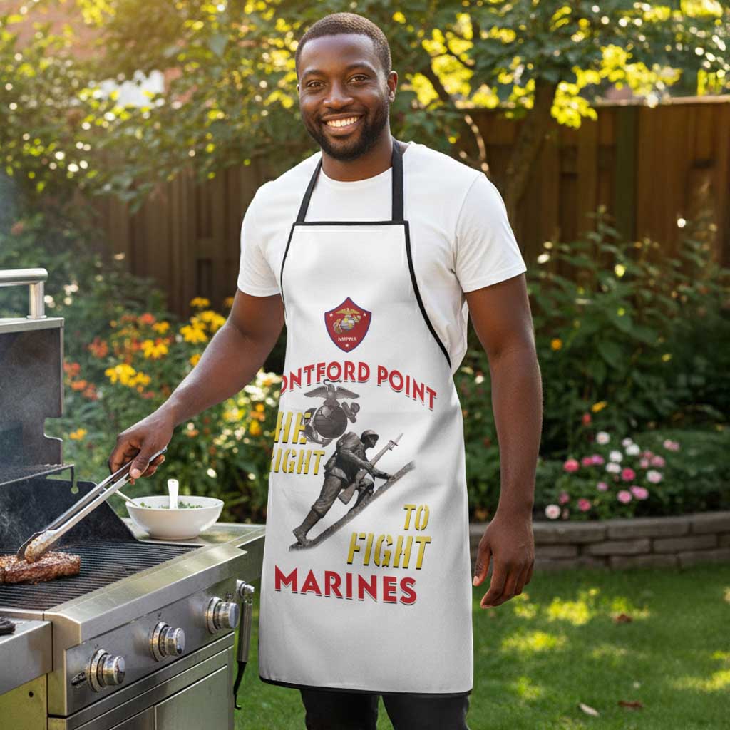 Montford Point Marines Apron The Right To Fight - White