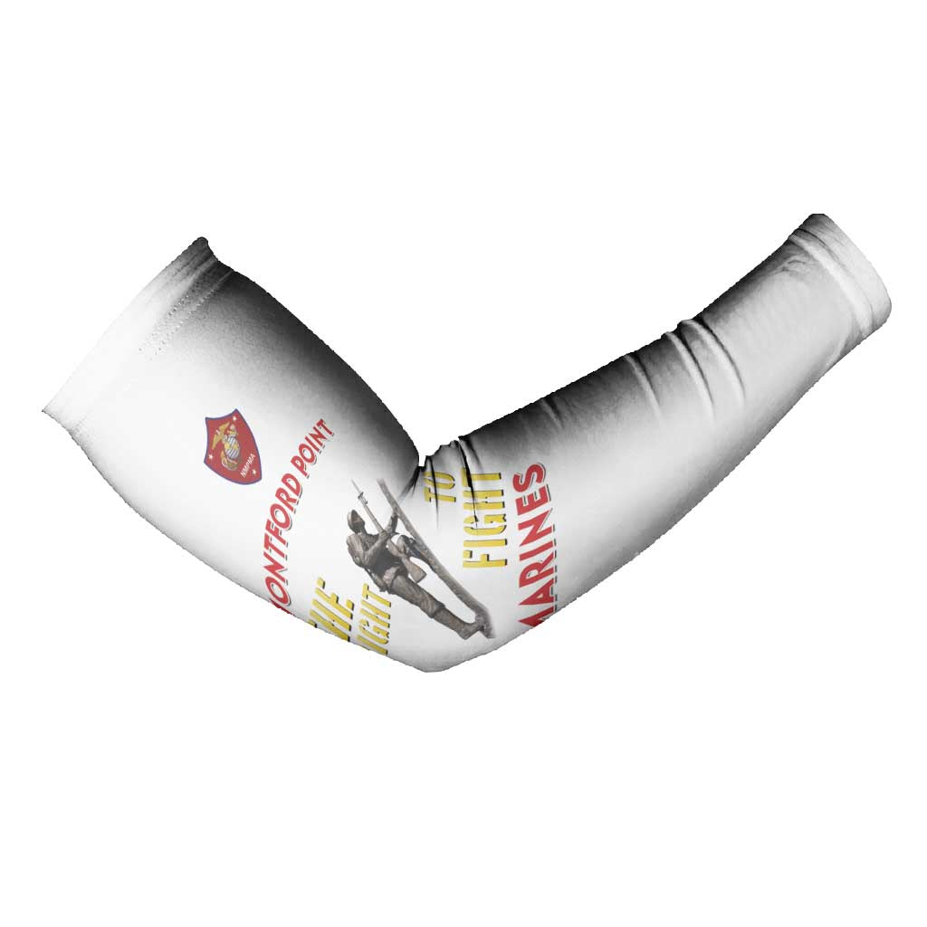 Montford Point Marines Arm Sleeves The Right To Fight - White
