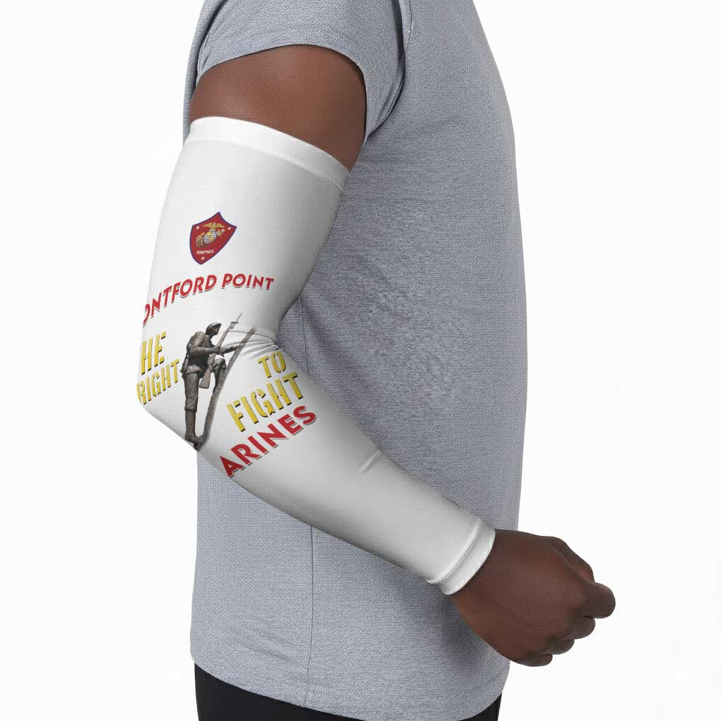 Montford Point Marines Arm Sleeves The Right To Fight - White
