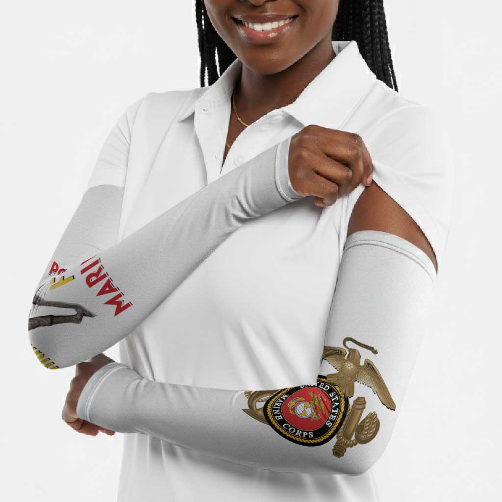Montford Point Marines Arm Sleeves The Right To Fight - White