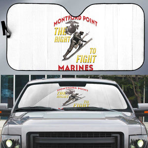 Montford Point Marines Auto Sun Shade The Right To Fight - White