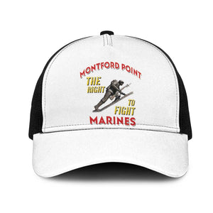 Montford Point Marines Baseball Net Cap The Right To Fight - White - African Pride