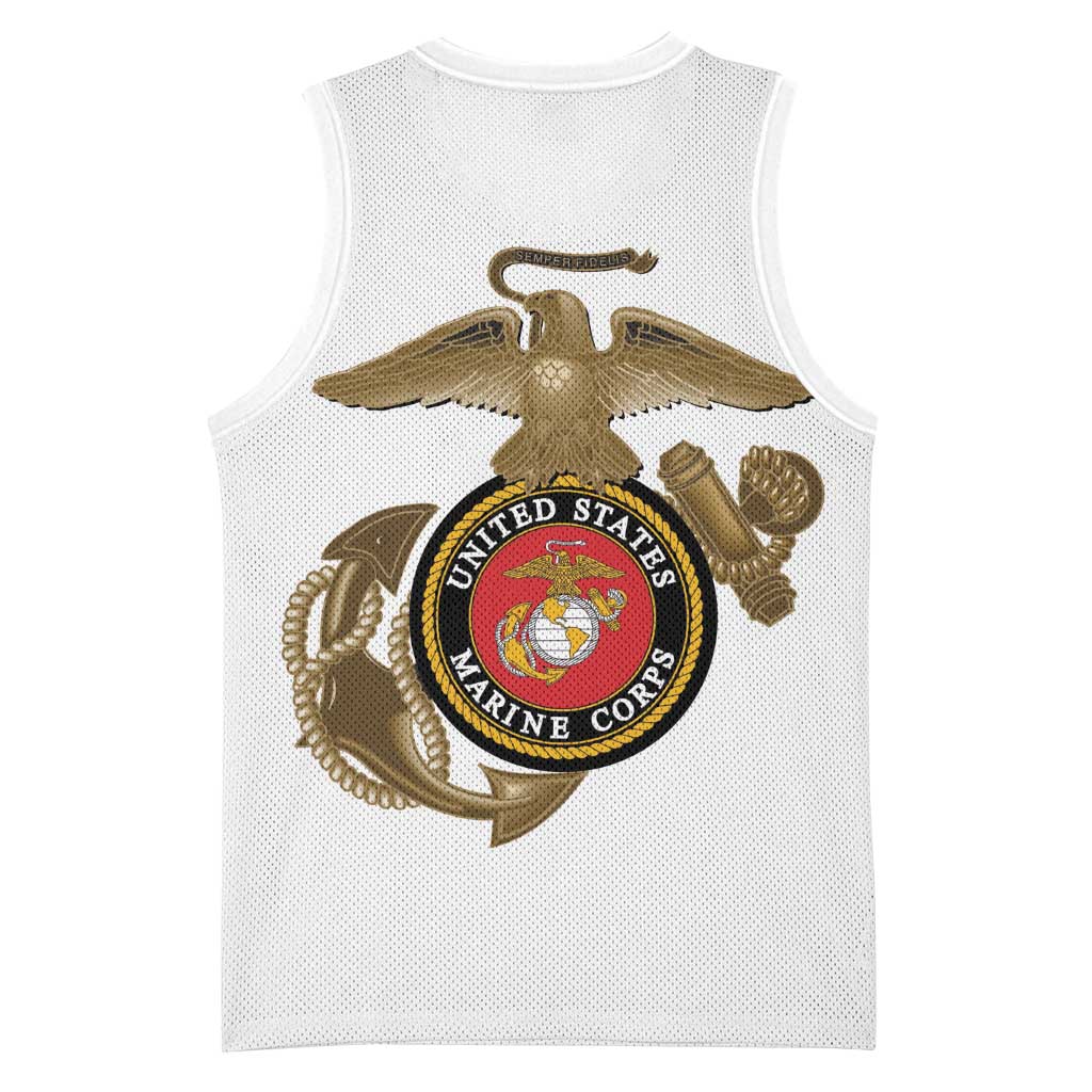 African American Heroes Basketball Jersey Montford Point Marines - White LT15