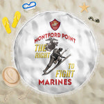 African American Heroes Beach Blanket Montford Point Marines - White - African Pride