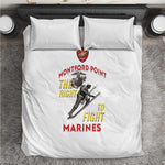 African American Heroes Bedding Set Montford Point Marines - White - African Pride