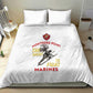 African American Heroes Bedding Set Montford Point Marines - White - African Pride
