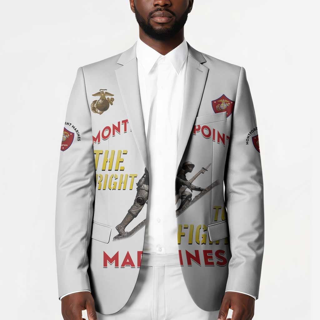 Montford Point Marines Blazer The Right To Fight - White