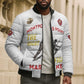 Montford Point Marines Bomber Puffer Jacket The Right To Fight - White
