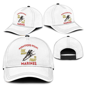 Montford Point Marines Classic Cap The Right To Fight - White - African Pride