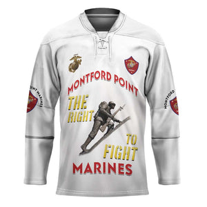 Montford Point Marines Hockey Jersey The Right To Fight - White