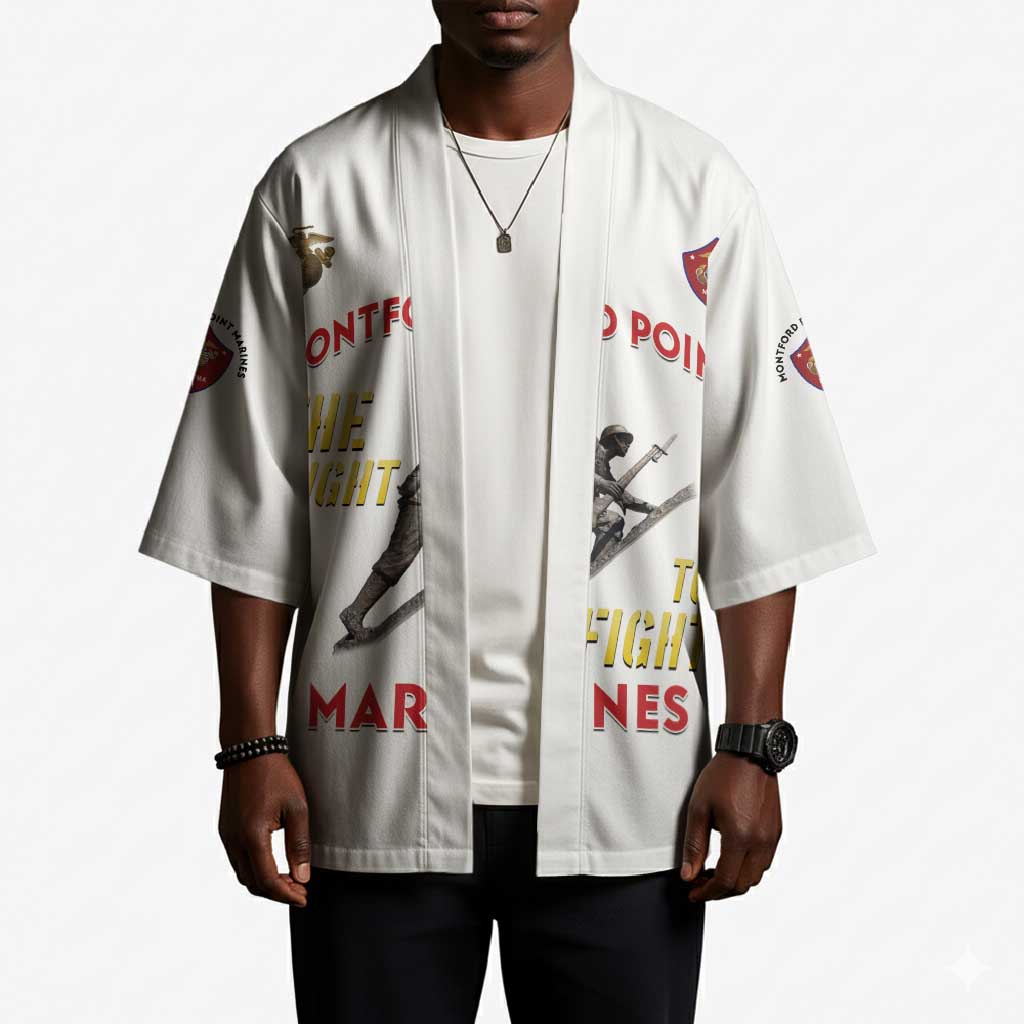Montford Point Marines Kimono The Right To Fight - White