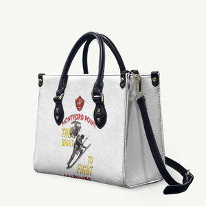 Montford Point Marines Leather Bag The Right To Fight - White
