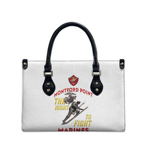 Montford Point Marines Leather Bag The Right To Fight - White