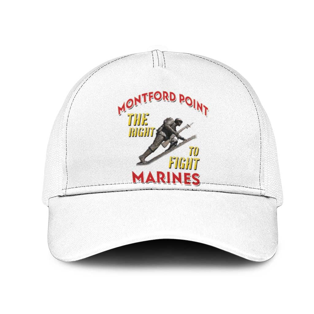 Montford Point Marines Mesh Trucker Cap The Right To Fight - White - African Pride
