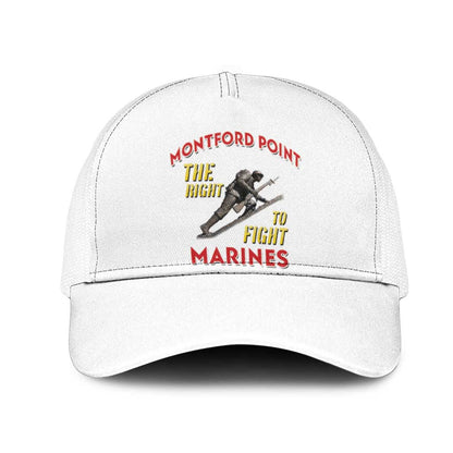 Montford Point Marines Mesh Trucker Cap The Right To Fight - White - African Pride