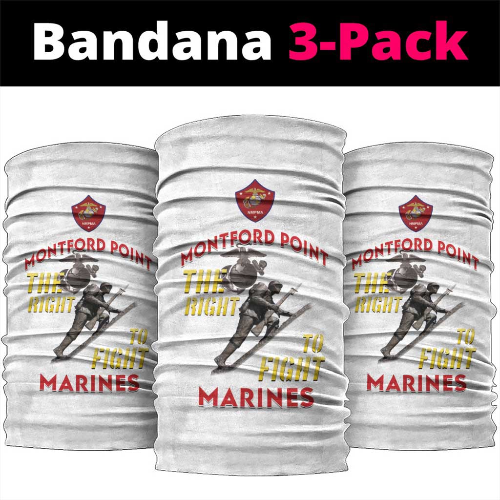 African American Heroes Neck Gaiter Montford Point Marines - White LT15