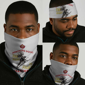African American Heroes Neck Gaiter Montford Point Marines - White LT15