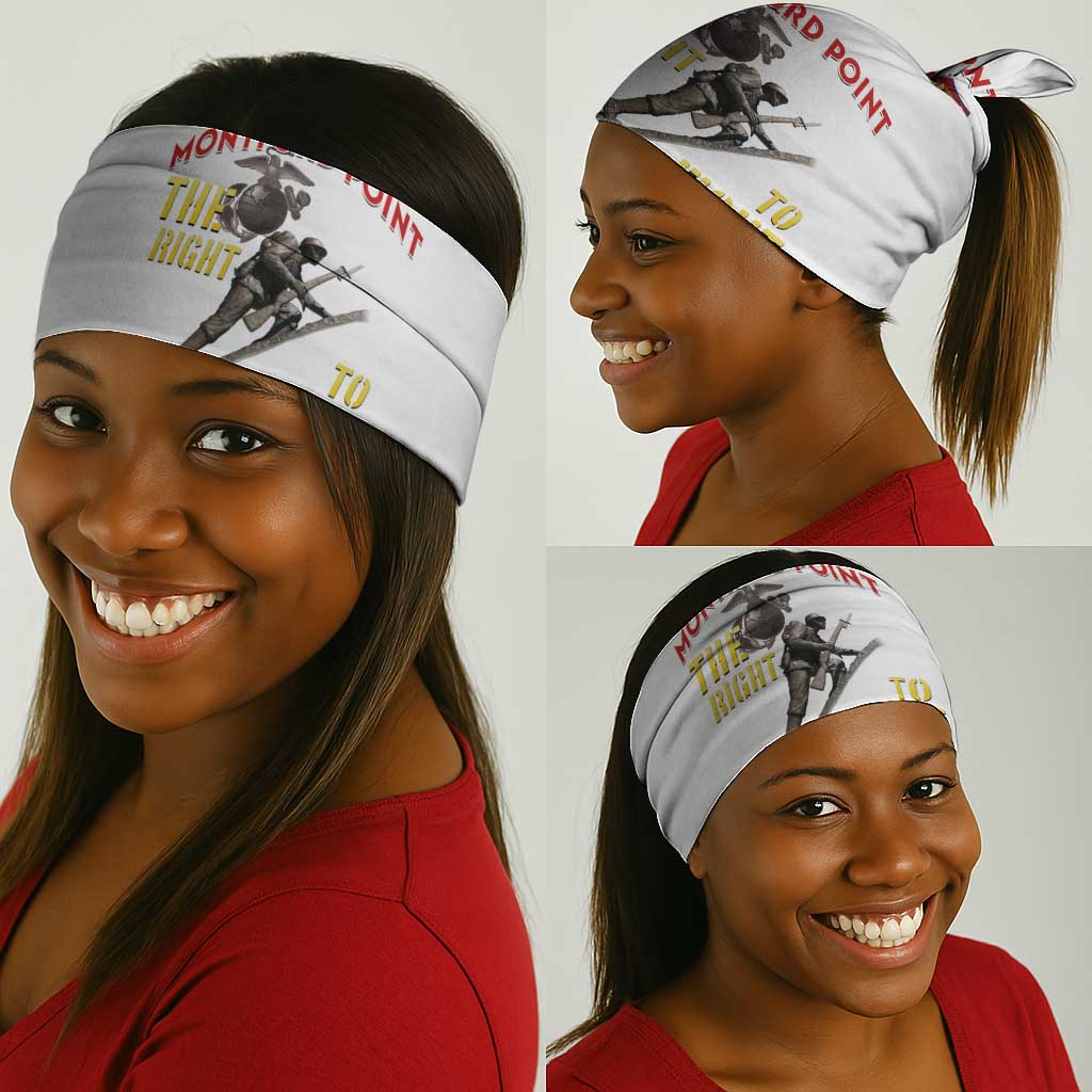 African American Heroes Neck Gaiter Montford Point Marines - White LT15
