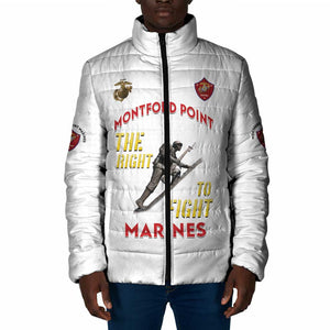 Montford Point Marines Padded Jacket The Right To Fight - White
