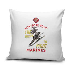 Montford Point Marines Pillow Cover The Right To Fight - White