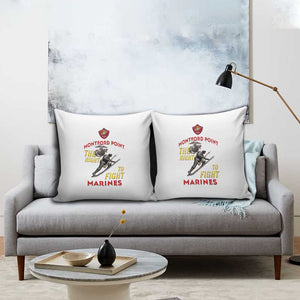 Montford Point Marines Pillow Cover The Right To Fight - White