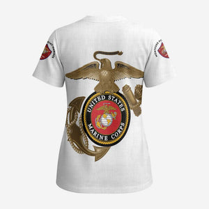 Montford Point Marines Scrub Top The Right To Fight - White - African Pride