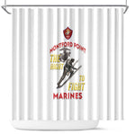 African American Heroes Shower Curtain Montford Point Marines - White - African Pride