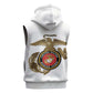 African American Heroes Sleeveless Hoodie Montford Point Marines - White - African Pride