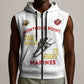 African American Heroes Sleeveless Zip Hoodie Montford Point Marines - White - African Pride
