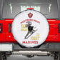 African American Heroes Spare Tire Cover Montford Point Marines - White - African Pride