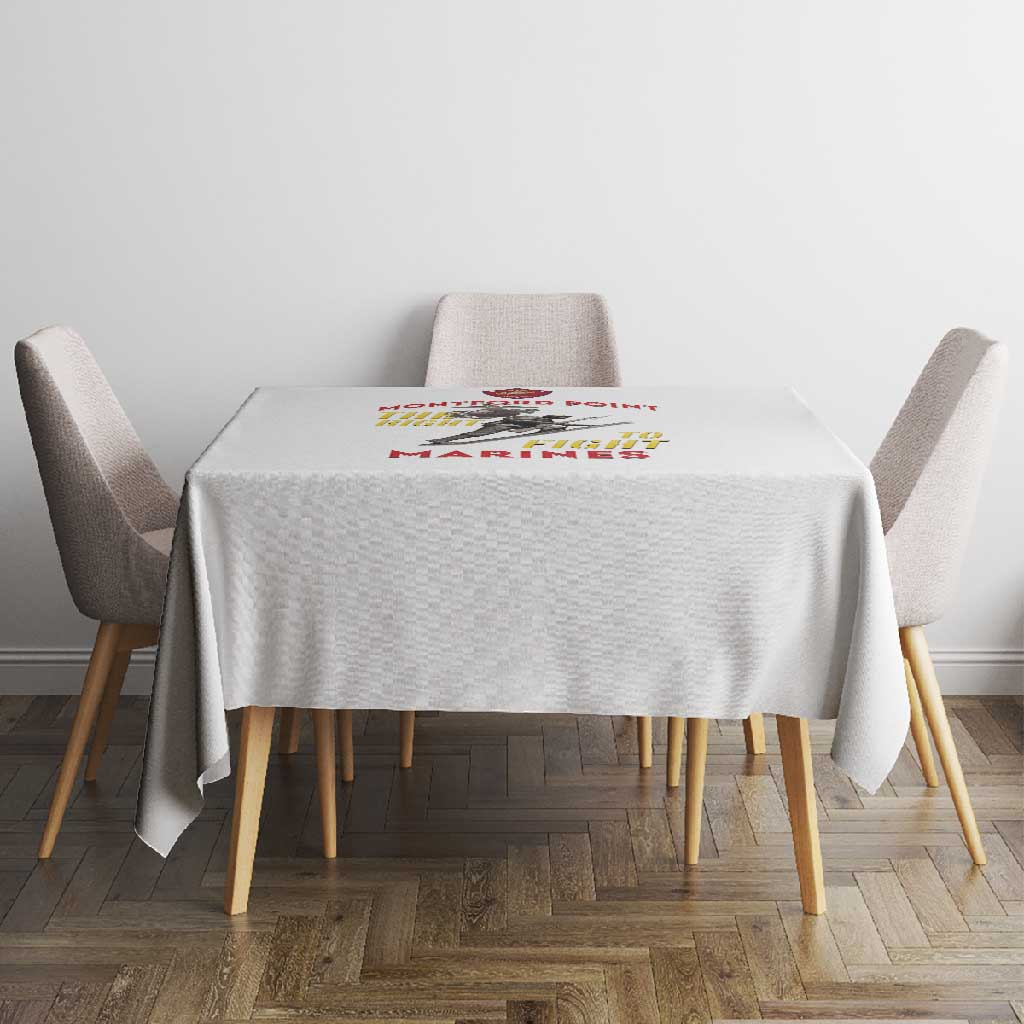 African American Heroes Tablecloth Montford Point Marines - White - African Pride