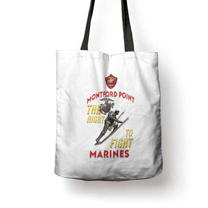 Montford Point Marines Tote Bag The Right To Fight - White