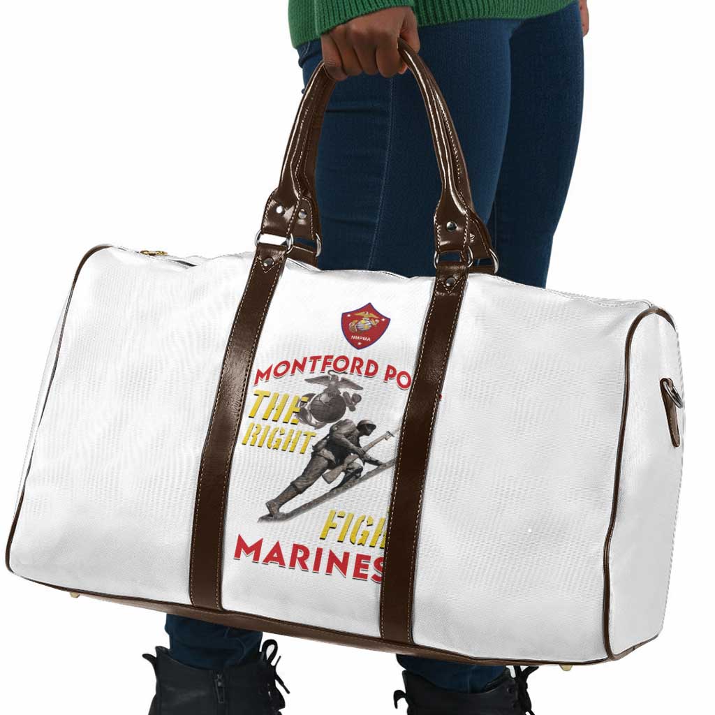 Montford Point Marines Travel Bag The Right To Fight - White