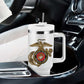 African American Heroes Tumbler With Handle Montford Point Marines - White - African Pride